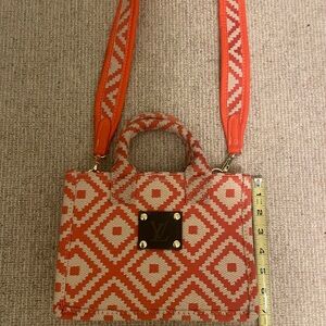 Crossbody Vibrant Orange Patterned Shoulder Bag